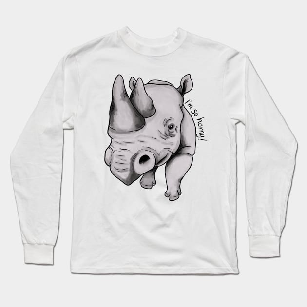 I’m so Horny Long Sleeve T-Shirt by kc-art